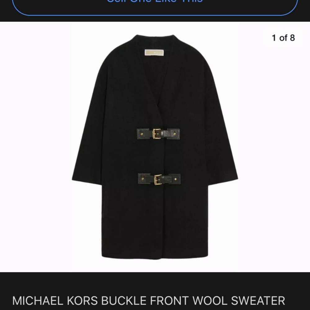 Michael kors sweater cape gold buckles xs - Picture 1 of 6